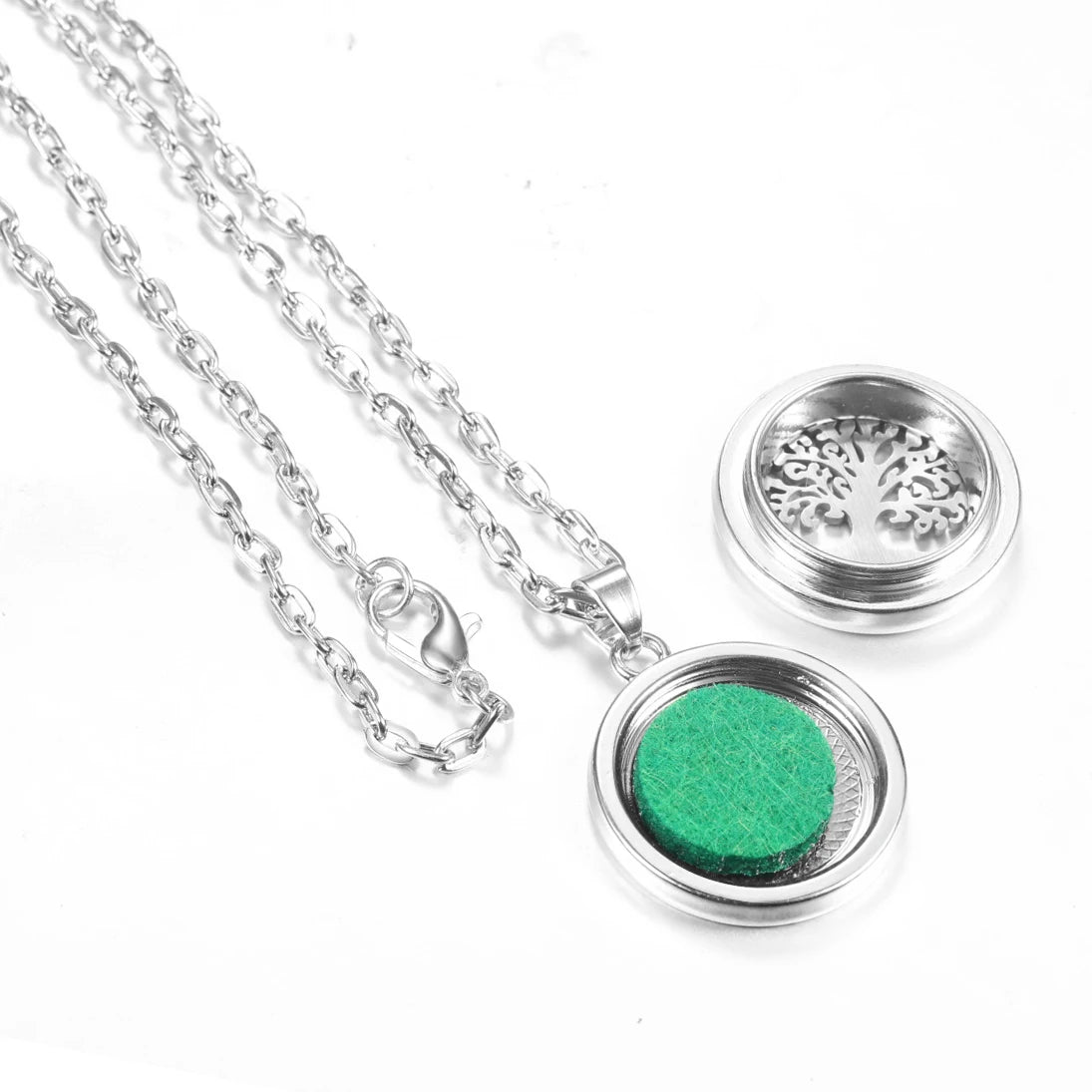 Stainless Steel Aromatherapy Essential Oil Diffuser Necklace