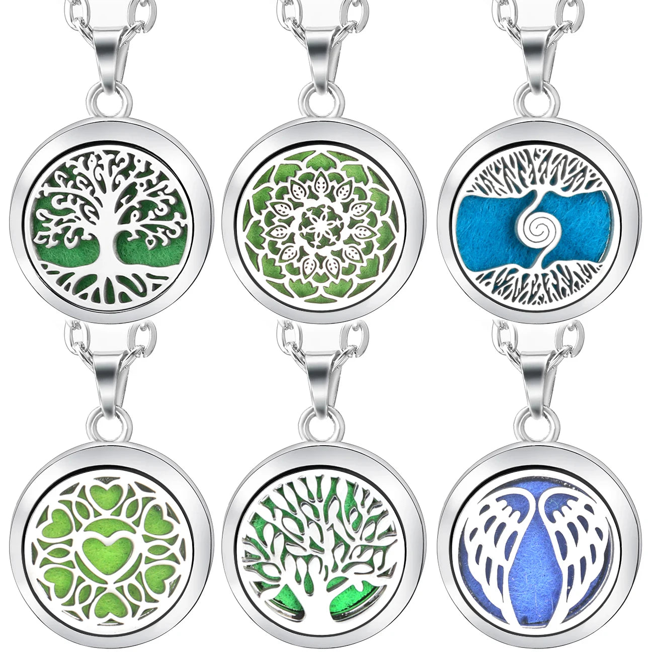 Stainless Steel Aromatherapy Essential Oil Diffuser Necklace