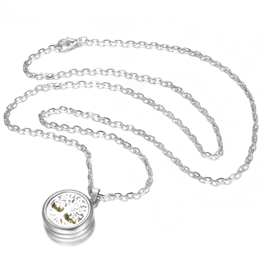 Stainless Steel Aromatherapy Essential Oil Diffuser Necklace