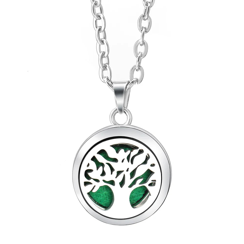 Stainless Steel Aromatherapy Essential Oil Diffuser Necklace