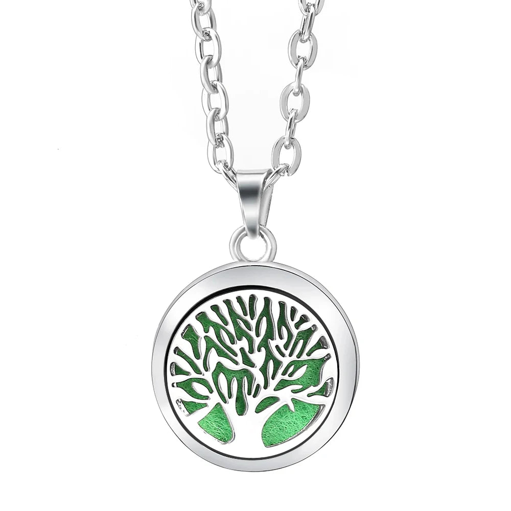 Stainless Steel Aromatherapy Essential Oil Diffuser Necklace