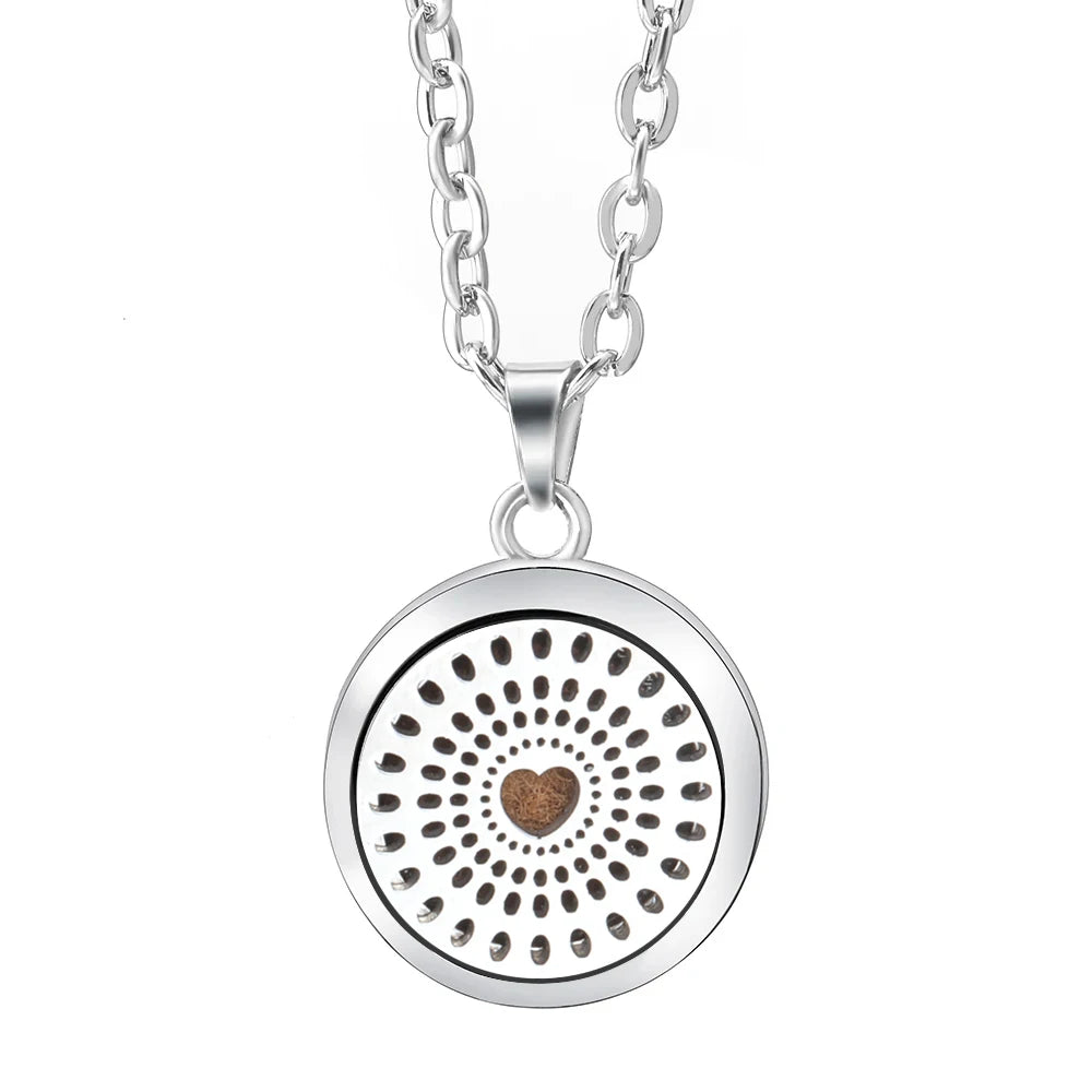 Stainless Steel Aromatherapy Essential Oil Diffuser Necklace