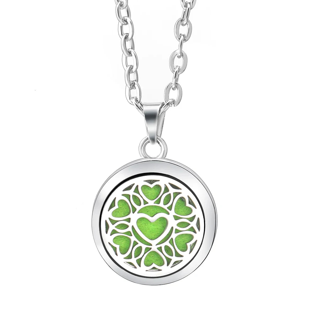 Stainless Steel Aromatherapy Essential Oil Diffuser Necklace