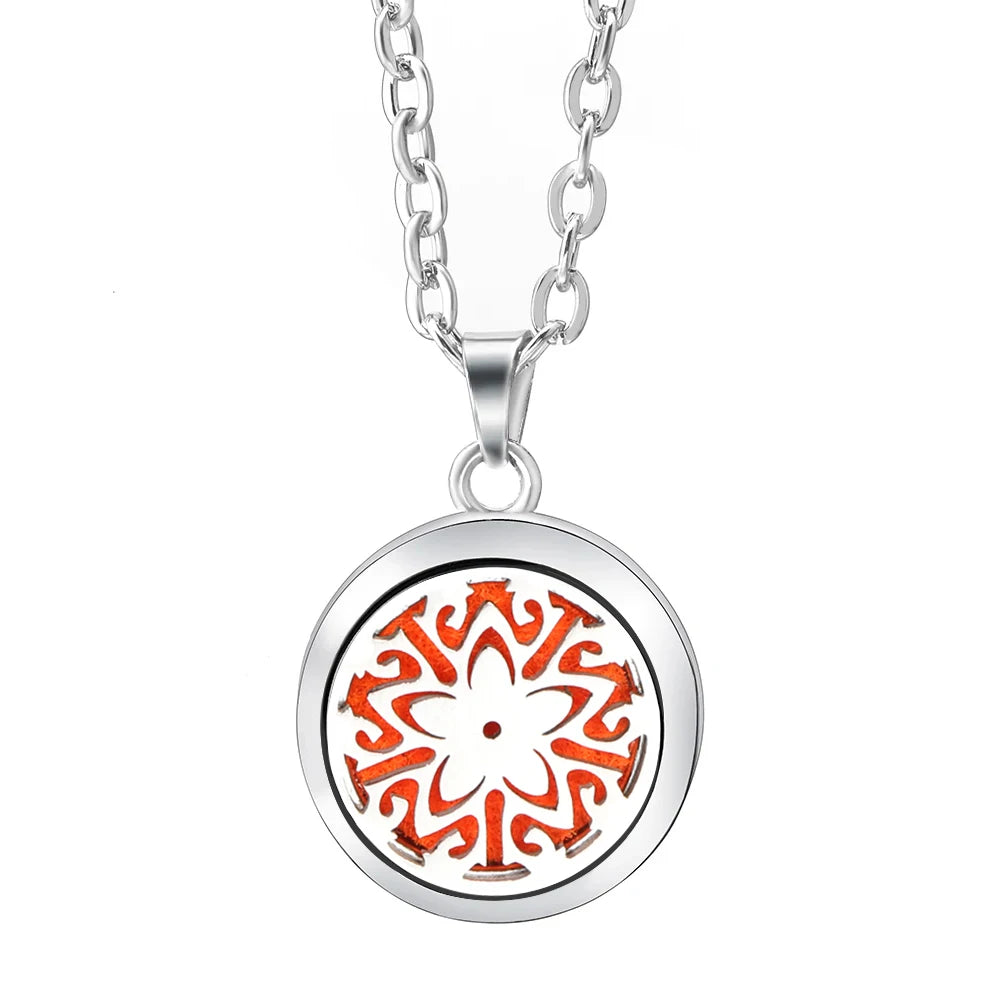 Stainless Steel Aromatherapy Essential Oil Diffuser Necklace