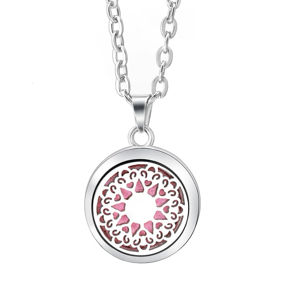 Stainless Steel Aromatherapy Essential Oil Diffuser Necklace