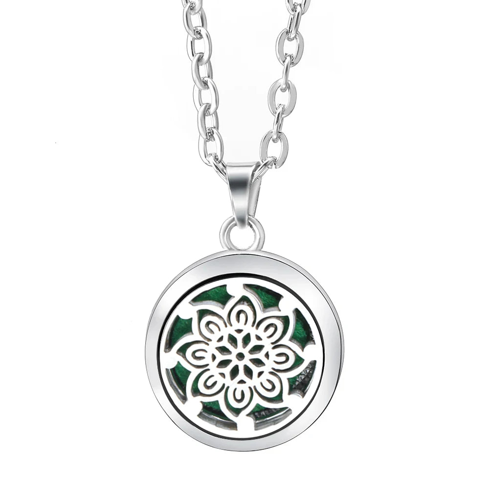 Stainless Steel Aromatherapy Essential Oil Diffuser Necklace