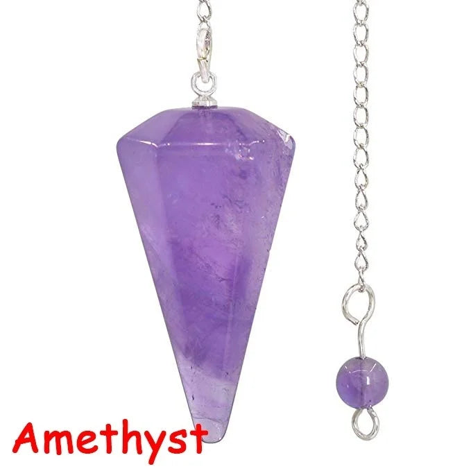 Natural Stone Pendulum Pendants For Divination