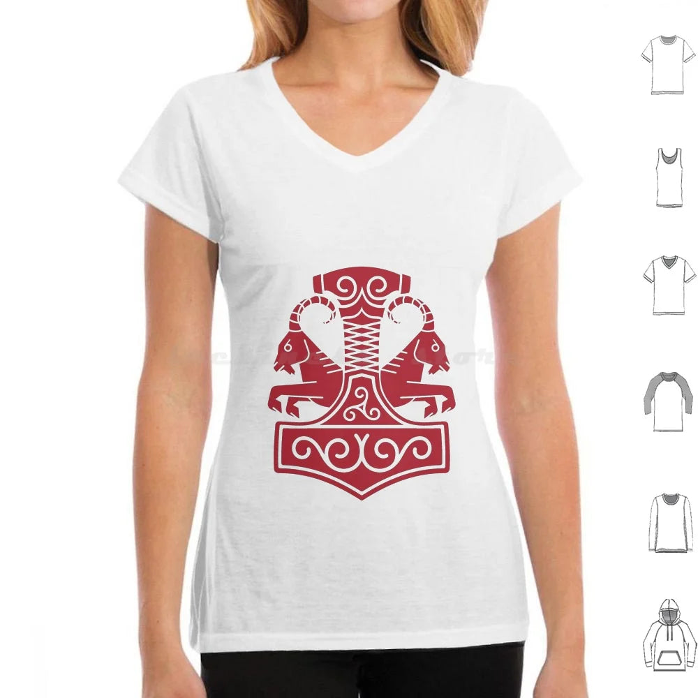 Norse Mjolnir with Goats T Shirt