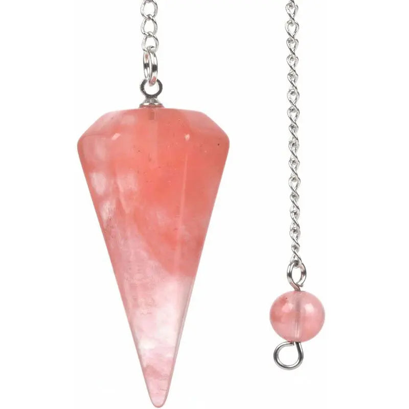 Natural Stone Pendulum Pendants For Divination