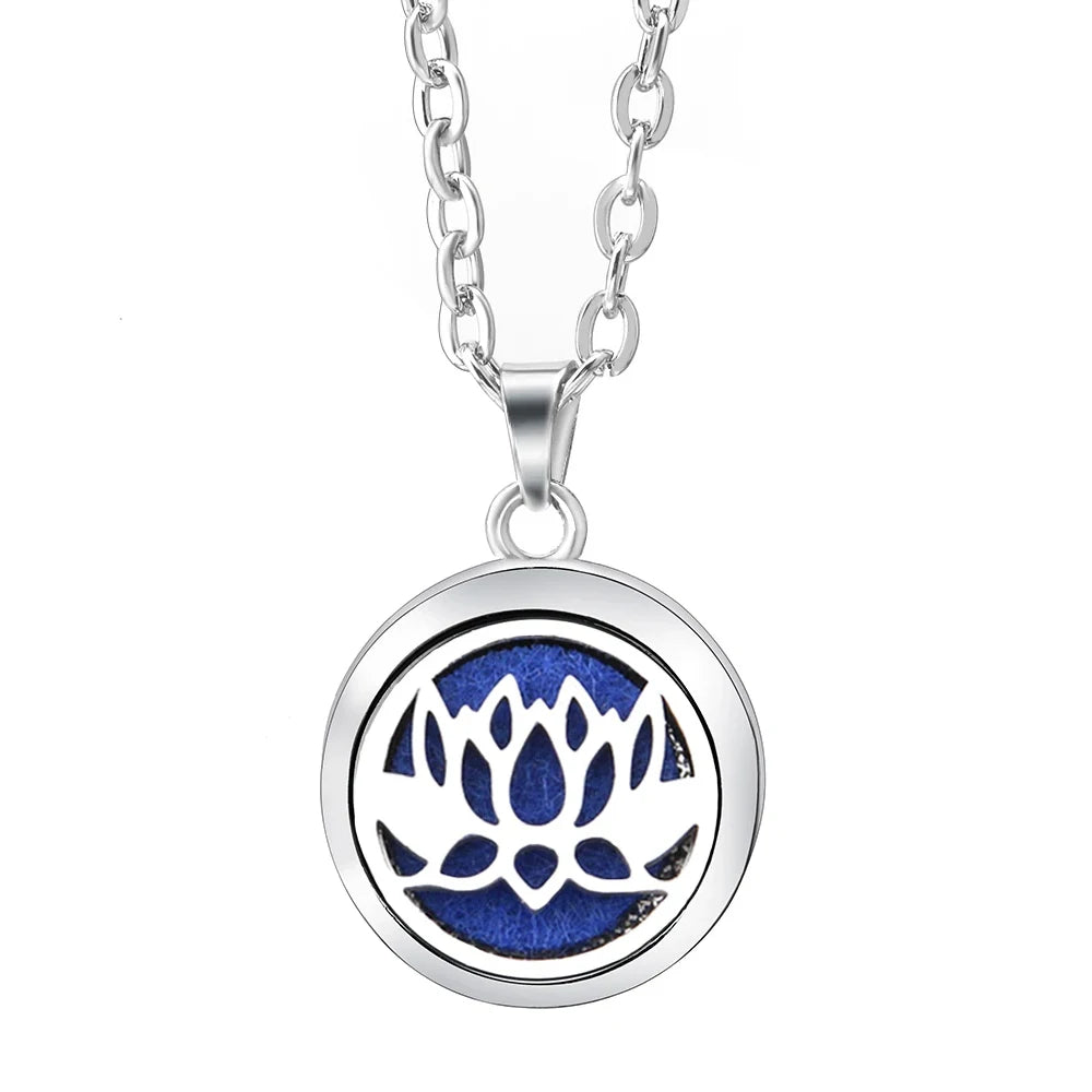 Stainless Steel Aromatherapy Essential Oil Diffuser Necklace