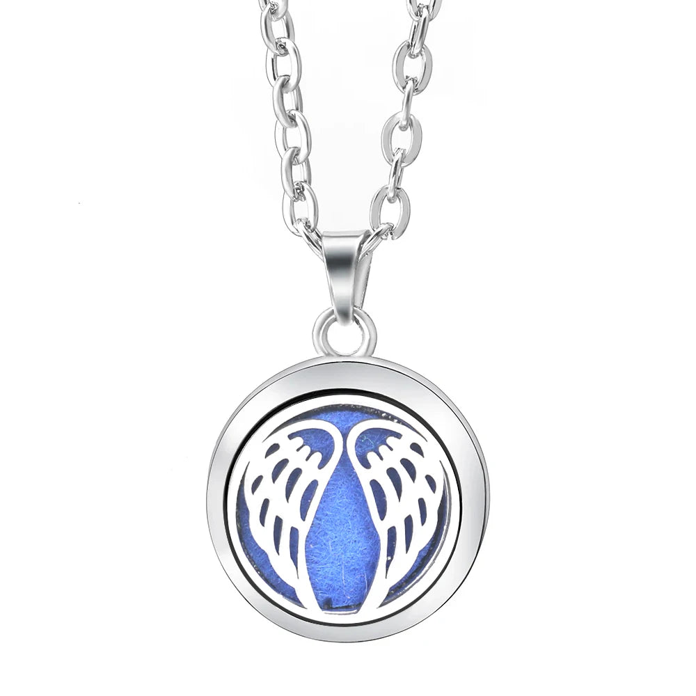 Stainless Steel Aromatherapy Essential Oil Diffuser Necklace