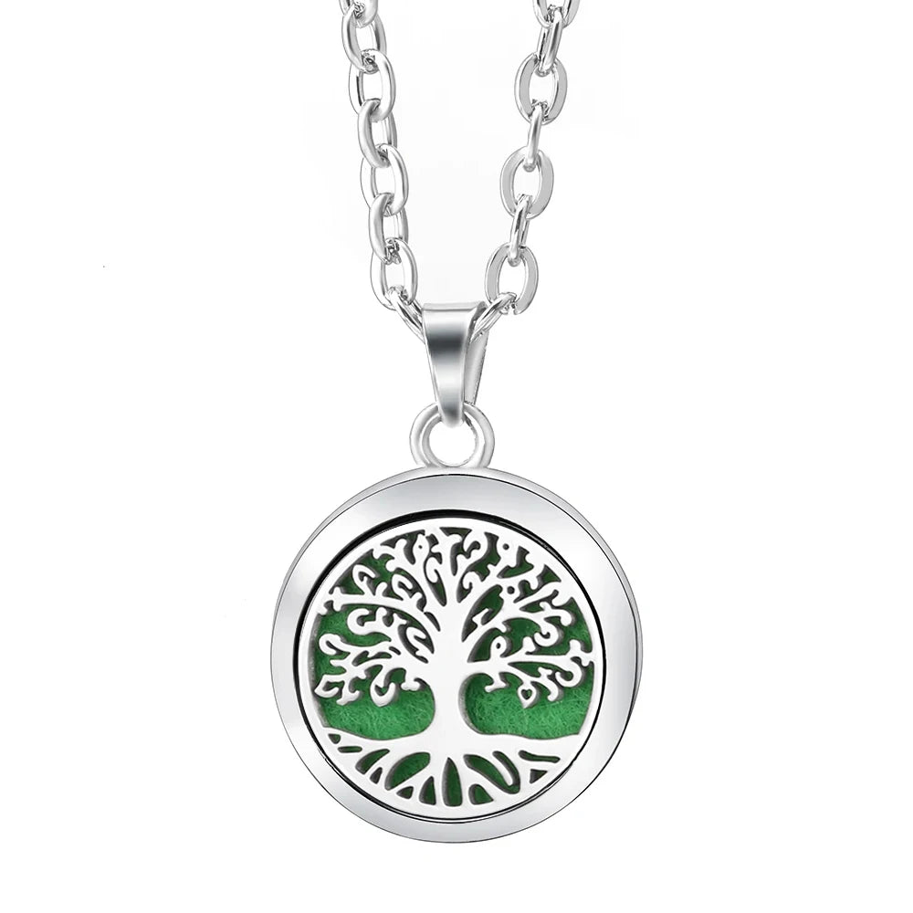 Stainless Steel Aromatherapy Essential Oil Diffuser Necklace