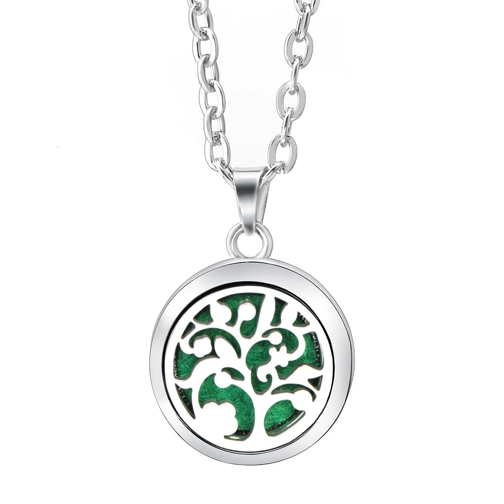 Stainless Steel Aromatherapy Essential Oil Diffuser Necklace