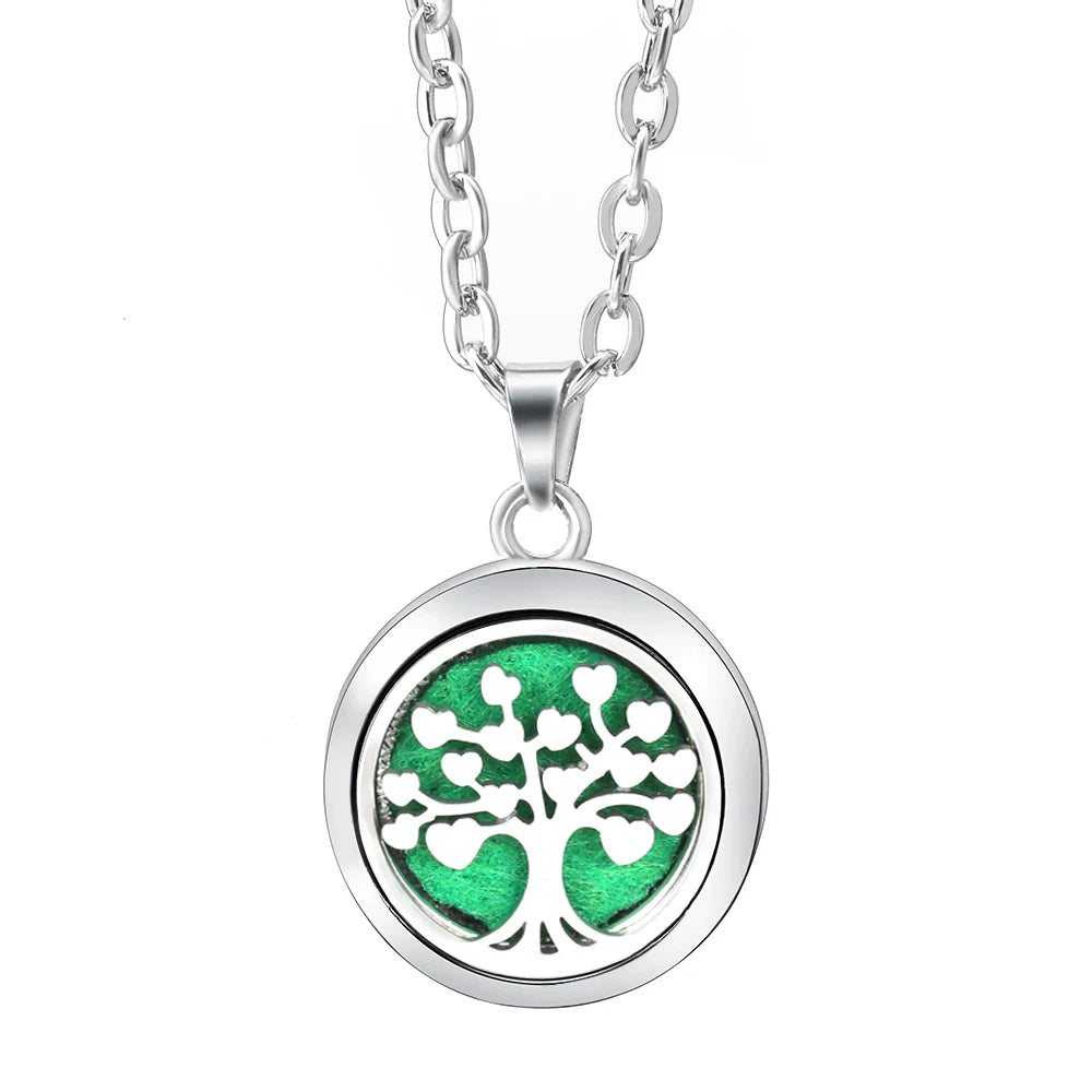 Stainless Steel Aromatherapy Essential Oil Diffuser Necklace