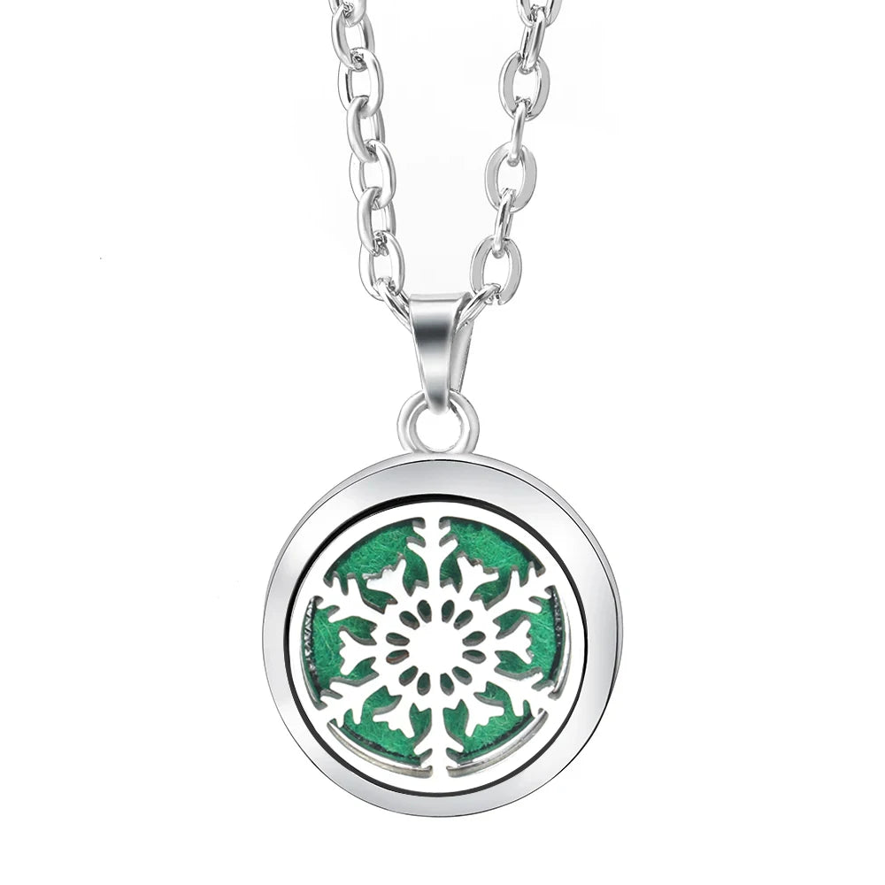 Stainless Steel Aromatherapy Essential Oil Diffuser Necklace