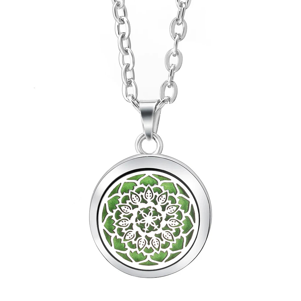 Stainless Steel Aromatherapy Essential Oil Diffuser Necklace